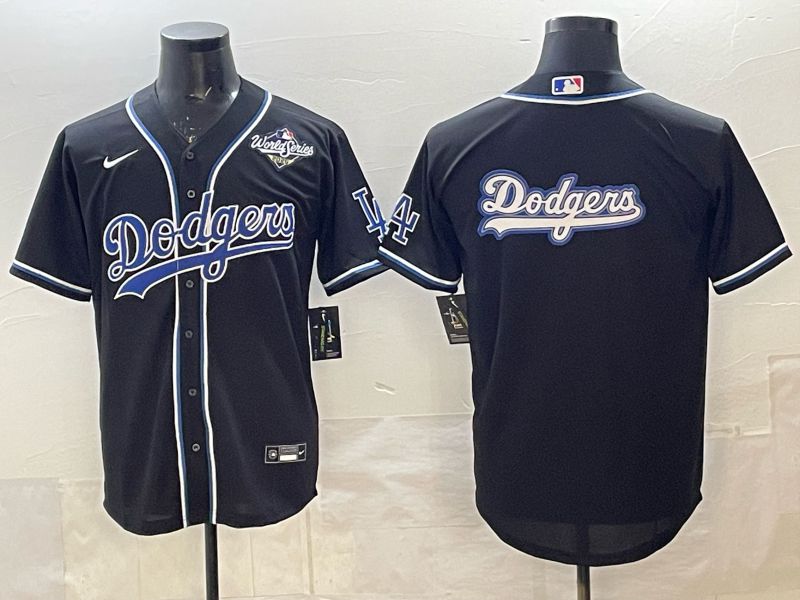 Men 2025 Nike Los Angeles Dodgers Blank Black MLB Jersey style 009